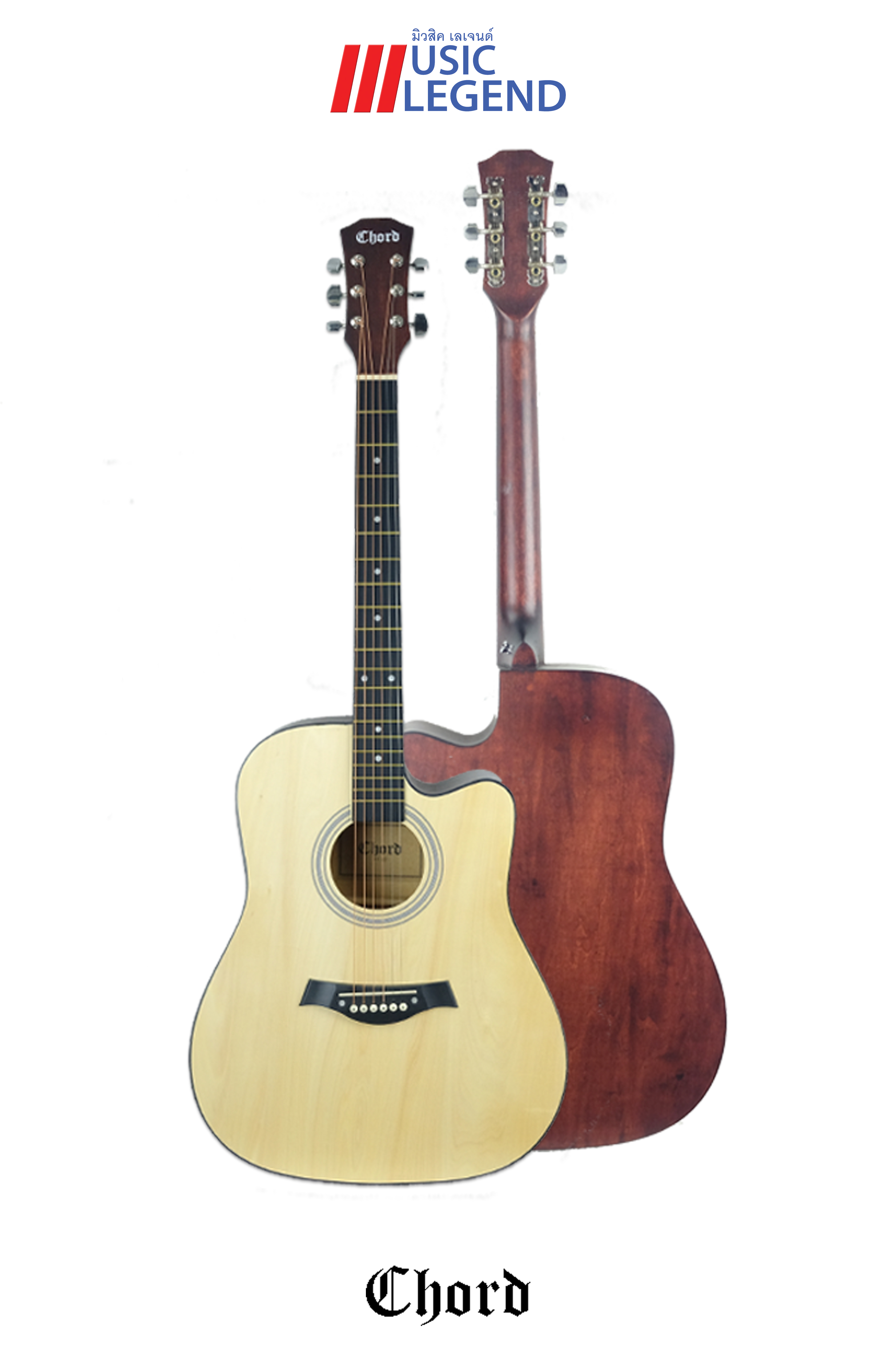 Chord กีต้าโปร่งไฟฟ้า F221/4EQ(Natural)